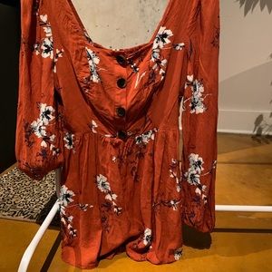 Burnt orange UO romper